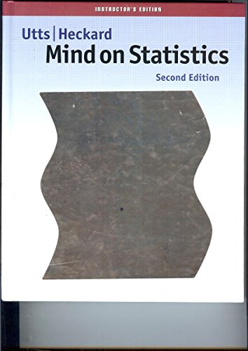 Stock image for Mind on Statistics (with CD-ROM and Internet Companion for Statistics) Utts, Professor Jessica M. and Heckard, Robert F. for sale by Aragon Books Canada