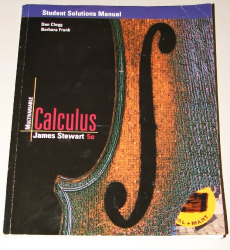 9780534393601: Student Solutions Manual for Stewart's Multivariable Calculus, 5th Edition