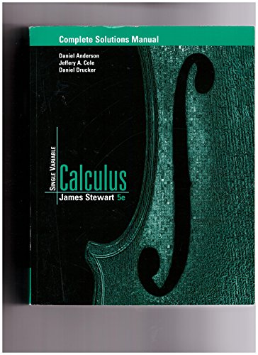 Imagen de archivo de Complete Solutions Manual Single Variable Calculus a la venta por Irish Booksellers