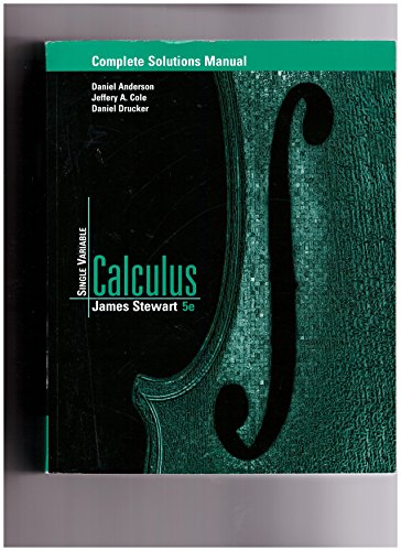 Stock image for Complete Solutions Manual Single Variable Calculus for sale by Seattle Goodwill