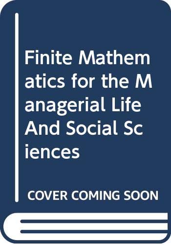 Imagen de archivo de ISM Finite Math F/MLSS 7e a la venta por Nationwide_Text