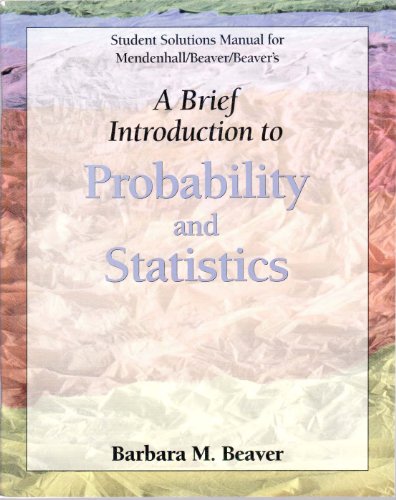 Beispielbild fr Student Solutions Manual for Mendenhalls Brief Introduction to Probab zum Verkauf von Hawking Books