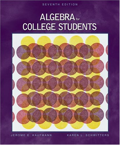 Imagen de archivo de Algebra for College Students (with CD-ROM and InfoTrac) (Available Titles CengageNOW) a la venta por SecondSale