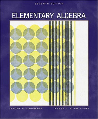 Stock image for Elementary Algebra (with CD-ROM, BCA/iLrn Tutorial, and InfoTrac) (Available Titles CengageNOW) for sale by SecondSale