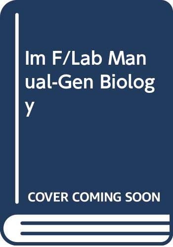 Im F/Lab Manual-Gen Biology (9780534403256) by Wolfe Starr Hertz Mc