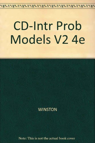 Student Suite CD-ROM for Winston's Introduction to Probability Models, 4th (9780534405793) by Winston, Wayne L.
