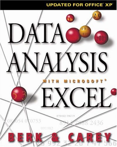9780534407148: Data Analysis with Microsoft Excel: Updated for Office XP (with CD-ROM)