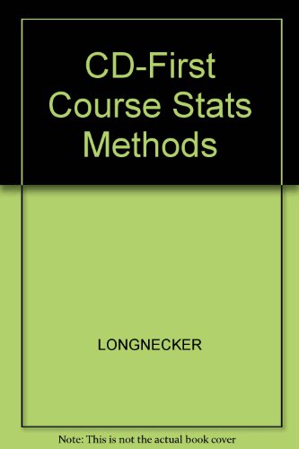 Book-Specific CD-ROM for Ott/Longnecker's A First Course in Statistical Methods (9780534408107) by Ott, Lyman; Longnecker, Micheal T.