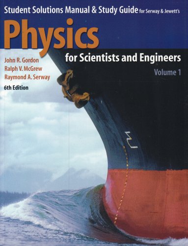 Imagen de archivo de Student Solutions Manual Study Guide to Accompany Physics for Scientists and Engineers a la venta por Books of the Smoky Mountains