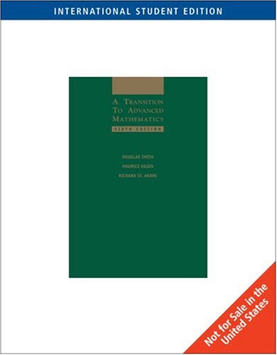 Beispielbild fr Transition to Advanced Mathematics zum Verkauf von Majestic Books