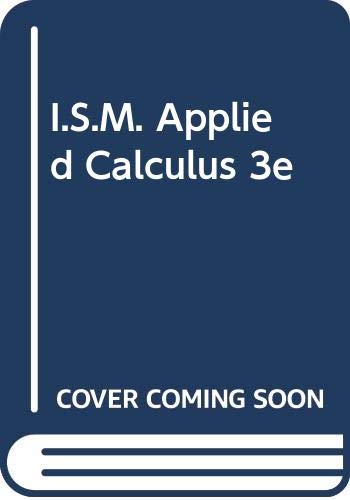 Imagen de archivo de Instructor's Solutions Manual to Applied Calculus, 3e Third 2004 a la venta por BooksRun