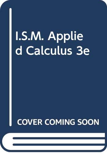 9780534419592: Instructor's Solutions Manual to Applied Calculus, 3e Third 2004