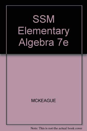 Student Solution Manual for McKeague's Elementary Algebra (9780534423117) by Ross Rueger