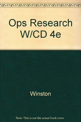 9780534423582: Ops Research W/CD 4e