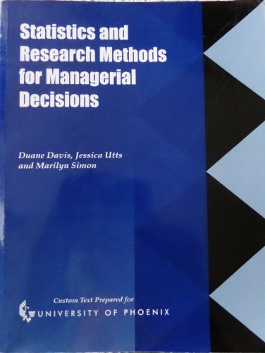 Stock image for Statistics and Research Methods for Managerial Decisions for sale by HPB-Red