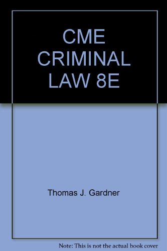 Beispielbild fr CME CRIMINAL LAW 8E zum Verkauf von HPB-Red