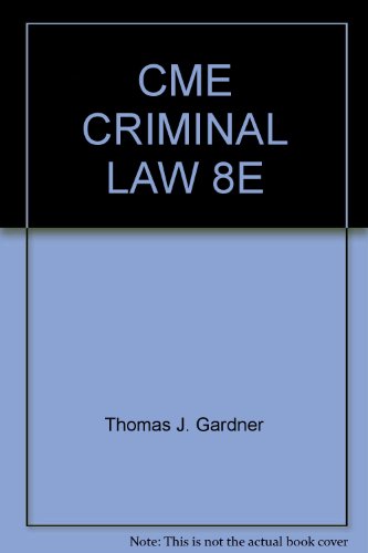 Stock image for CME CRIMINAL LAW 8E for sale by HPB-Red