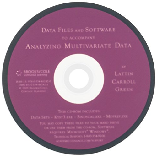 Text-Specific CD-ROM for Lattin/Carroll/Greenâ€™s Analyzing Multivariate Data (9780534462420) by Lattin, James; Carroll, Douglas; Green, Paul