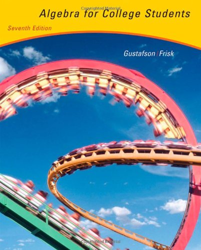 Beispielbild fr Algebra for College Students (with CD-ROM, BCA/iLrn Tutorial, and InfoTrac) (Available Titles CengageNOW) zum Verkauf von HPB-Red