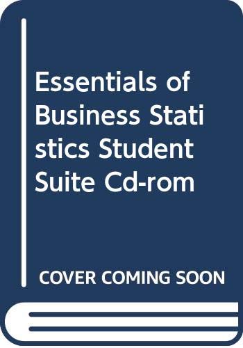 Imagen de archivo de CD-ROM to accompany: Essentials of Business Statistics a la venta por BookHolders