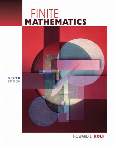Imagen de archivo de Finite Mathematics (with Digital Video Companion) (Available Titles CengageNOW) Rolf, Howard L. a la venta por Orphans Treasure Box