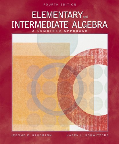 Beispielbild fr Elementary and Intermediate Algebra: A Combined Approach (with CD-ROM, iLrn , InfoTrac Printed Access Card) (Available Titles CengageNOW) zum Verkauf von HPB-Red