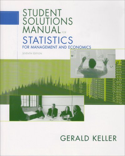 Imagen de archivo de Statistics for Management and Economics ( student solutions manual) a la venta por HPB-Red