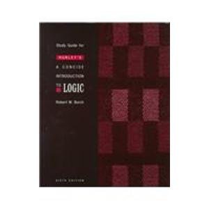 Stock image for Study Guide for Concise Introduction to Logic for sale by HPB-Red