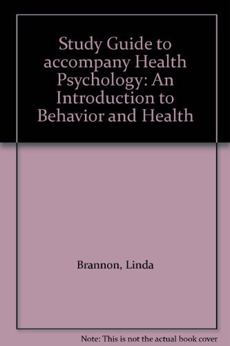 Stock image for Study Guide to accompany Health Psychology: An Introduction to Behavior and Health for sale by ThriftBooks-Atlanta