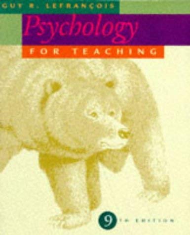 Stock image for Psychology for Teaching for sale by Better World Books