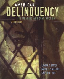 Beispielbild fr American Delinquency : Its Meaning and Construction zum Verkauf von Better World Books