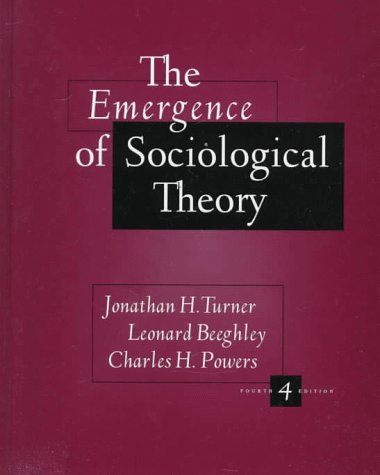 Imagen de archivo de Emergence of Sociological Theory a la venta por SecondSale