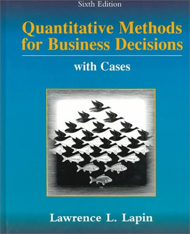 Stock image for Quantitative Methods for Business Decisions with Cases for sale by ThriftBooks-Dallas