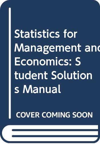 Imagen de archivo de Student Solutions Manual for Keller/Warrack/Bartel  s Statistics for Management and Economics a la venta por HPB-Red