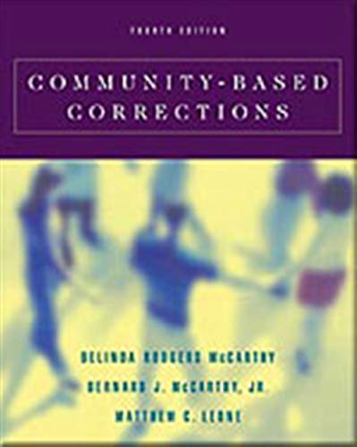 Beispielbild fr Community-Based Corrections (with InfoTrac) zum Verkauf von Better World Books