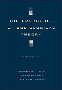 Beispielbild fr The Emergence of Sociological Theory zum Verkauf von Better World Books