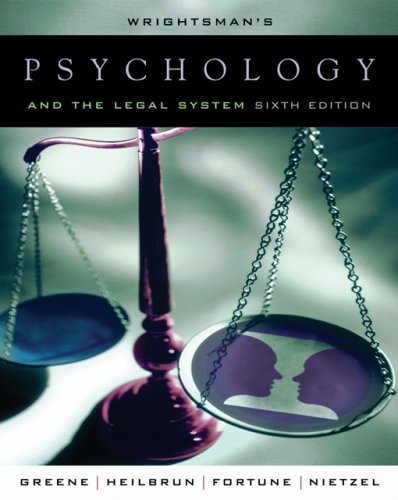Beispielbild fr Wrightsman's Psychology and the Legal System zum Verkauf von More Than Words