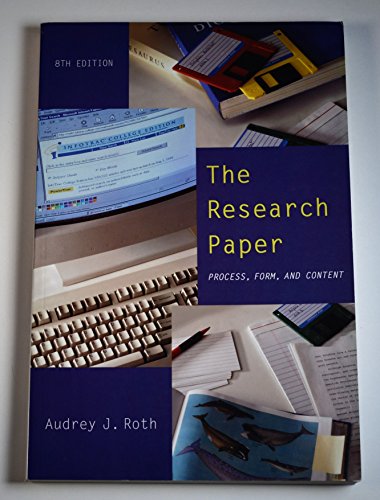 Imagen de archivo de Research Paper : Process, Form, Content a la venta por Better World Books