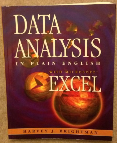 Stock image for Data Analysis In Plain English with Microsoft Excel for sale by Wonder Book