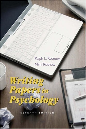 9780534533311: Writing Papers in Psychology: A Student Guide to Research Papers, Essays, Proposals, Posters, and Handouts (with InfoTrac)
