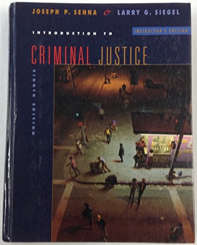 9780534547301: Introduction to Criminal Justice, Instructor's Edition [Hardcover] by