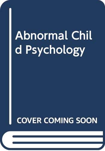 Abnormal Child Psychology (9780534554200) by Eric J. Mash; David A. Wolfe