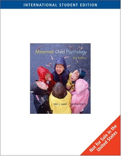Beispielbild fr Abnormal Child Psychology zum Verkauf von AwesomeBooks