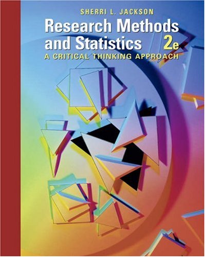 9780534556600: Research Methods And Statistics: A Critical Thinking Approach
