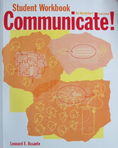 Imagen de archivo de Student Workbook for Verderber's Communicate! a la venta por Better World Books: West