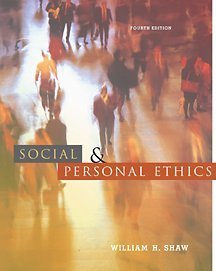 Imagen de archivo de Social and Personal Ethics (with InfoTrac) a la venta por HPB-Red