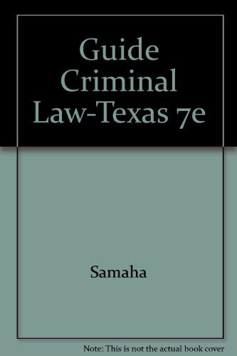 Stock image for Guide to Criminal Law for Texas for sale by HPB-Red