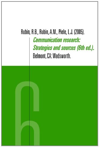 9780534564865: Communication Research Infotrac: Strategies and Sources