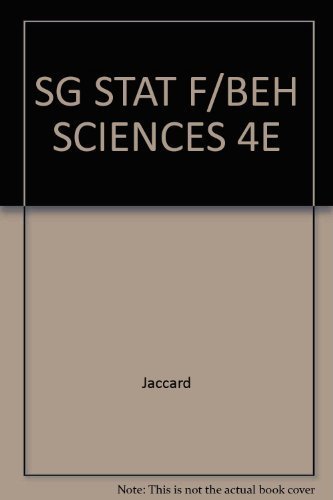 Stock image for Study Guide for Statistics for the Behavioral Sciences, 4th Edition for sale by ThriftBooks-Atlanta