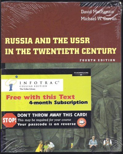Beispielbild fr Russia and the USSR in the Twentieth Century (with InfoTrac ) zum Verkauf von Wonder Book